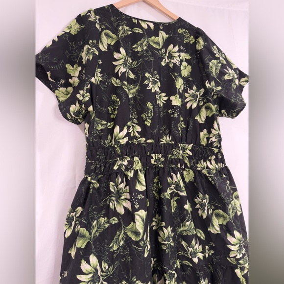 Anthropologie Somerset Maxi Dress Plus Size Grey (Black Green Floral) Summer - Picture 14 of 15